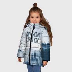 Куртка зимняя для девочки МЫ РУССКИЕ С НАМИ БОГ, цвет: 3D-черный — фото 2