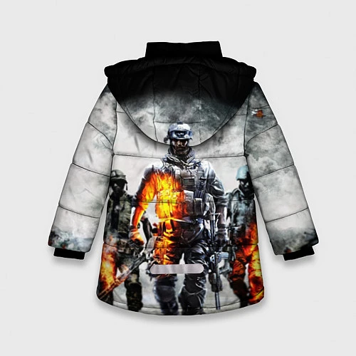 Зимняя куртка для девочки Battlefield / 3D-Красный – фото 2