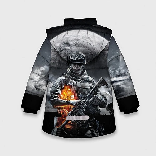 Зимняя куртка для девочки Battlefield / 3D-Красный – фото 2