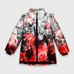 Куртка зимняя для девочки One-Punch Man Collage, цвет: 3D-черный