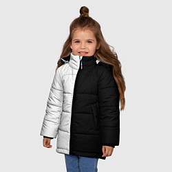 Куртка зимняя для девочки ПРОСТО ЧЁРНО-БЕЛЫЙ, цвет: 3D-черный — фото 2