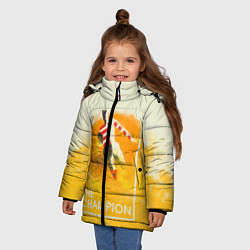 Куртка зимняя для девочки Регби The Champion, цвет: 3D-черный — фото 2