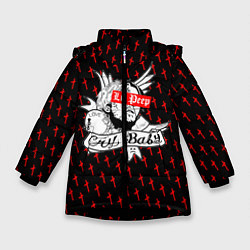 Куртка зимняя для девочки LiL PEEP, цвет: 3D-черный