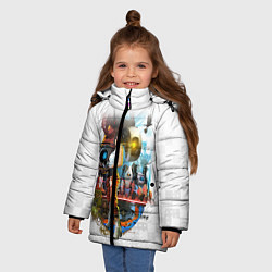 Куртка зимняя для девочки PORTAL, цвет: 3D-светло-серый — фото 2
