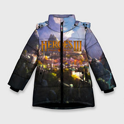 Куртка зимняя для девочки HEROES 3, цвет: 3D-черный