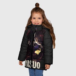 Куртка зимняя для девочки Yasuo, цвет: 3D-черный — фото 2