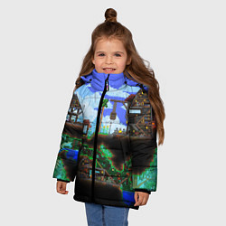 Куртка зимняя для девочки TERRARIA, цвет: 3D-черный — фото 2