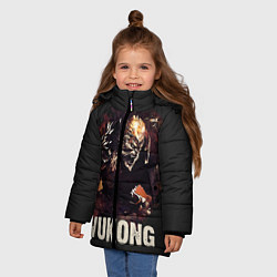 Куртка зимняя для девочки Wukong, цвет: 3D-черный — фото 2