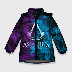 Куртка зимняя для девочки Assassin's Creed, цвет: 3D-светло-серый