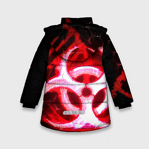 Зимняя куртка для девочки Plague Inc ShB Oko / 3D-Красный – фото 2