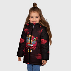 Куртка зимняя для девочки Brawl Stars Dumpling Darryl, цвет: 3D-черный — фото 2