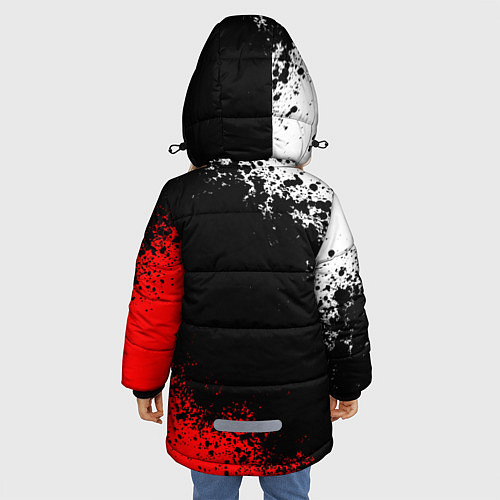 Зимняя куртка для девочки KIMETSU NO YAIBA / 3D-Светло-серый – фото 4