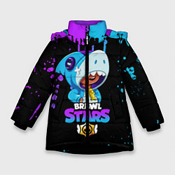 Куртка зимняя для девочки Brawl Stars Leon Shark, цвет: 3D-черный