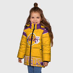 Куртка зимняя для девочки Los Angeles Lakers, цвет: 3D-красный — фото 2