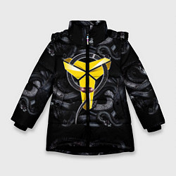 Куртка зимняя для девочки Los Angeles LakersKobe Bryan, цвет: 3D-черный