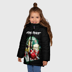 Куртка зимняя для девочки Стоматолог, цвет: 3D-черный — фото 2