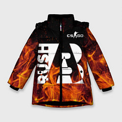 Куртка зимняя для девочки CS: Go Rush AB, цвет: 3D-черный
