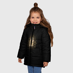 Куртка зимняя для девочки Банка со светлячками, цвет: 3D-черный — фото 2