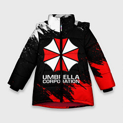 Куртка зимняя для девочки UMBRELLA CORP, цвет: 3D-красный