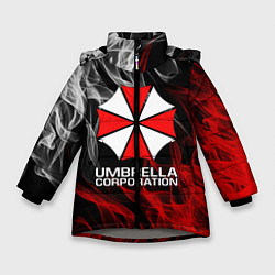 Куртка зимняя для девочки UMBRELLA CORP, цвет: 3D-светло-серый