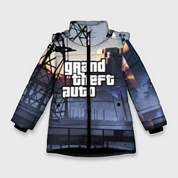 Куртка зимняя для девочки GTA VI, цвет: 3D-черный
