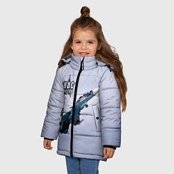 Куртка зимняя для девочки ВВС России, цвет: 3D-черный — фото 2
