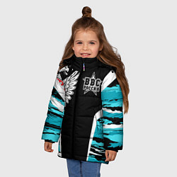 Куртка зимняя для девочки ВВС России Камуфляж, цвет: 3D-черный — фото 2