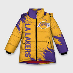 Куртка зимняя для девочки LA LAKERS, цвет: 3D-красный