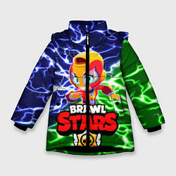 Куртка зимняя для девочки BRAWL STARS MAX, цвет: 3D-черный