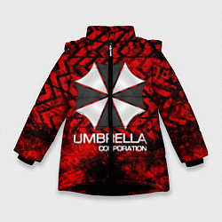 Куртка зимняя для девочки UMBRELLA CORP, цвет: 3D-черный