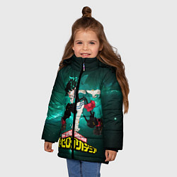 Куртка зимняя для девочки Изуку Мидория, цвет: 3D-красный — фото 2