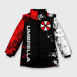 Куртка зимняя для девочки UMBRELLA CORPORATION, цвет: 3D-черный