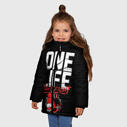 Куртка зимняя для девочки One Life Many Fight, цвет: 3D-светло-серый — фото 2