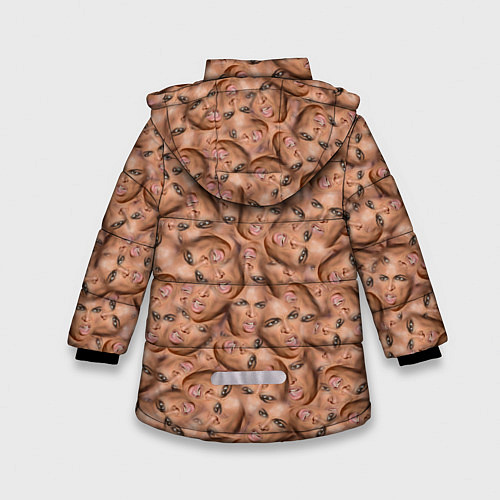 Зимняя куртка для девочки Бейонсе / 3D-Красный – фото 2