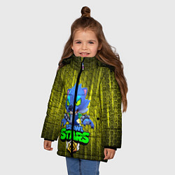 Куртка зимняя для девочки Brawl stars, цвет: 3D-черный — фото 2