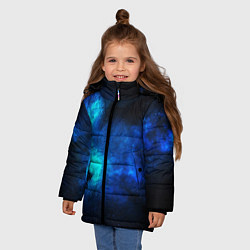 Куртка зимняя для девочки КОСМОС STAR, цвет: 3D-черный — фото 2