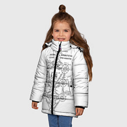 Куртка зимняя для девочки EVa-updown, цвет: 3D-черный — фото 2