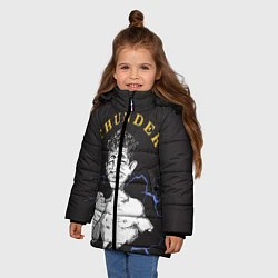 Куртка зимняя для девочки Thunder, цвет: 3D-черный — фото 2
