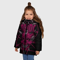 Куртка зимняя для девочки ACDC, цвет: 3D-черный — фото 2