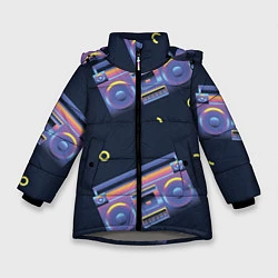Куртка зимняя для девочки Retro style, цвет: 3D-светло-серый