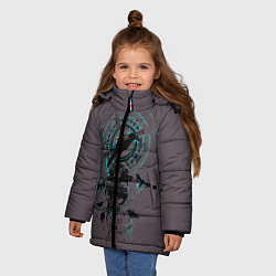 Куртка зимняя для девочки Черный ворон, цвет: 3D-красный — фото 2