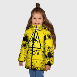 Куртка зимняя для девочки NСov, цвет: 3D-черный — фото 2