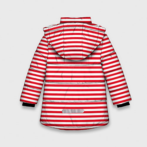 Зимняя куртка для девочки Тельняшка Внутренних Войск / 3D-Светло-серый – фото 2