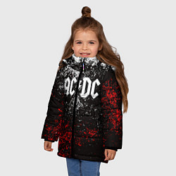 Куртка зимняя для девочки AC DC, цвет: 3D-красный — фото 2
