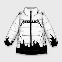 Куртка зимняя для девочки METALLICA, цвет: 3D-черный