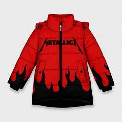 Куртка зимняя для девочки METALLICA, цвет: 3D-черный