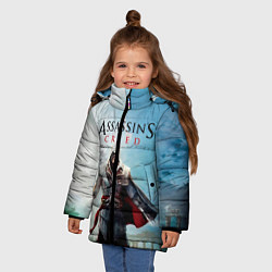 Куртка зимняя для девочки Assassins Creed, цвет: 3D-красный — фото 2