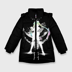 Куртка зимняя для девочки Princess, цвет: 3D-черный