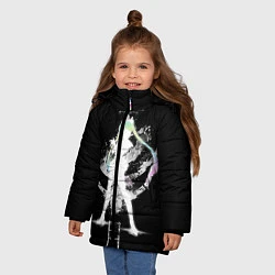Куртка зимняя для девочки Princess, цвет: 3D-черный — фото 2