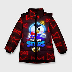 Куртка зимняя для девочки Brawl Stars MrP, цвет: 3D-черный